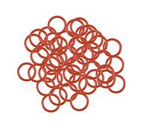 sourcing map Silicone Joint Torique 9mm OD 7mm ID 1mm Largeur VMQ Anneaux étanchéité Joint Rouge Paquet de 50