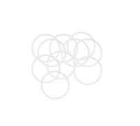 sourcing map Silicone Joints Toriques 25mm OD 22mm ID 1.5mm Largeur VMQ Joint Étanchéité pour Compresseur Valves Tuyau Réparation Blanc Paquet de 10