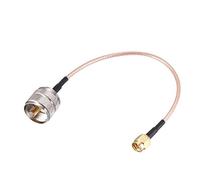 sourcing map SMA Mâle à UHF PL-259 Mâle RG316 RF Coaxial Câble 0.15M/0.5Pied