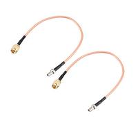 sourcing map SMA Mâle vers TS9 Mâle RG316 Câble Coaxial Câble Antenne 0.66 Pi 2Pcs