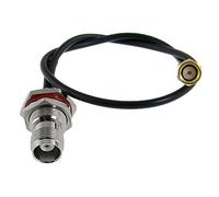 sourcing map SMA Mle vers TNC Femelle écrous Cloison Adaptateur Antenne Queue de Cochon Cble Coaxial 33cm