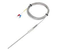 sourcing map Sonde de capteur de température thermocouple de type E 3 x 100 mm Fil de 0 à 800 °C en acier inoxydable