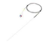 sourcing map Sonde de capteur de température thermocouple de type K 1 x 250 mm Fil de 0 à 1100 °C en acier inoxydable