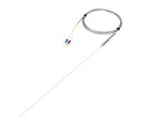 sourcing map Sonde de capteur de température thermocouple de type K 1 x 300 mm 6.8 ft fil 0 à 1100 °C (32 à 2100 °C) en acier inoxydable