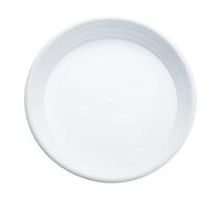sourcing map Soucoupe ronde en plastique de 17,8 cm pour pot de fleurs - Plateau de drainage inférieur pour intérieur et extérieur - Blanc perle