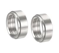 sourcing map Souder Raccord Bonde 3/4NPT Femelle Aluminium Alliage Tuyau Filetage Connecteur Argenté 2pcs