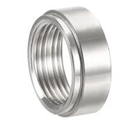 sourcing map Souder Raccord Bonde 3/4NPT Femelle Aluminium Alliage Tuyau Filetage Connecteur Argenté