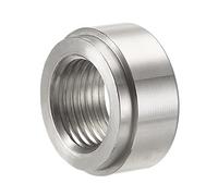 sourcing map Souder Raccord Bonde M16 Femelle Aluminium Alliage Tuyau Filetage Connecteur Argenté