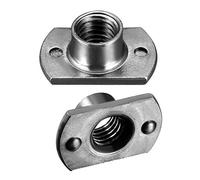 sourcing map soudez Écrous M8 Languette Base UNC Carbone Acier Machine Vis 2 Projection Gris 25Pcs