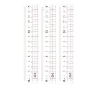 sourcing map Sourcingmap Lot de 3 règles droites 15 cm avec lignes ondulées Blanc