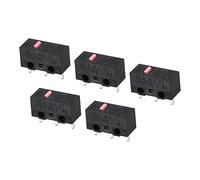 sourcing map Souris Micro Changer 0,70N 1000W Temps 3 Broches Rose Basculer Arbre Noir Coquille Micro Interrupteurs Réparation Remplacement pour Jeu Souris 5 Pcs
