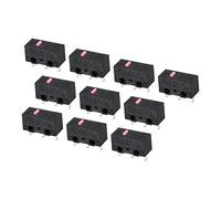 sourcing map Souris Micro Changer 0,70N 1000W Temps 3 Broches Rose Basculer Arbre Noir Coquille Micro Interrupteurs Réparation Remplacement pour Jeu Souris 10 Pcs