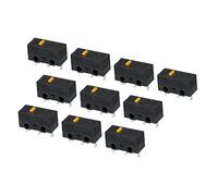 sourcing map Souris Micro Changer 0,74N 800W Temps 3 Broches Jaune Basculer Arbre Noir Coquille Micro Interrupteurs Réparation Remplacement pour Jeu Souris 10 Pcs