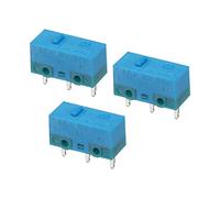 sourcing map Souris Micro Changer 0,78N 5000W Temps 3 Broches Bleu Basculer Arbre Bleu Coquille Micro Interrupteurs Réparation Remplacement pour Jeu Souris 3 Pcs