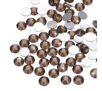 sourcing map SS16 Lot de 16 000 strass en résine à dos plat non thermocollants pour loisirs créatifs, gobelets, vêtements, maquillage et nail art Marron foncé 4 mm