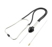 sourcing map Stéthoscope Noir Auto Tubes Fitness metahl mécanicien Moteur Diagnostic Outils argenté