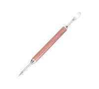 sourcing map Stylo Latte Art en acier inoxydable à double extrémité avec étui de rangement, accessoires pour les amateurs d'expresso, pour les amateurs de café, or rose