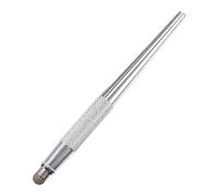 sourcing map Stylos pour tous les écrans tactiles capacitifs 2 en 1 Pointe fine Disque et pointes en fibre Universelle Sensibilité Stylo capacitif Argenté