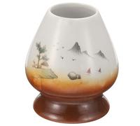 sourcing map Support Chasen en céramique de 75 mm pour fouet à matcha - Support traditionnel pour thé matcha - Accessoires pour dégustation de thé - Noir