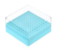 sourcing map Support de forets à ongles, 100 trous, grand espace pour perceuses, brosses de nettoyage, boîte de rangement anti-poussière avec couvercle, boîte de rangement pour outils de manucure