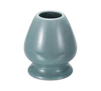 sourcing map Support de fouet à thé à matcha en céramique de 70 mm - Support traditionnel pour fouet à matcha japonais en bambou - Accessoires de service à thé, bleu
