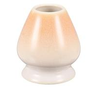 sourcing map Support en céramique pour fouet à matcha de 70 mm, support traditionnel pour matcha, accessoires de service à thé, orange