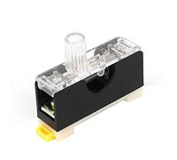 sourcing map Support fusible Plastique pour Rail DIN FS-10 w Fusibles 250V 10A 6x30mm