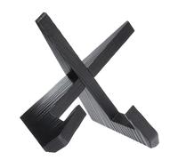 sourcing map Supports d'assiettes en bois pour présentation, 16,5 cm, chevalet décoratif pour plateaux, bols, plats, photos, livres, décoration de table, noir