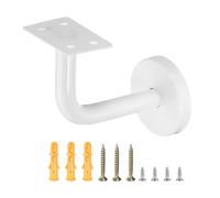 sourcing map Supports de rampe en acier inoxydable, support de rampe d'escalier plat de 7,6 cm, support de rail d'escalier pour rail carré avec vis de montage pour garde-corps d'escalier, blanc