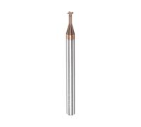 sourcing map T Fente Fin Fraisage Moulin Coupeur 3mm Coupe 0.5mm Profondeur 4mm Tige Solide Carbure Titane Revêtu 4 Flûtes pour Inox Acier Alliage