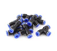 sourcing map T Pression Pnéumatique Rapide Dégagement 4mm 3 Voie 10Pcs