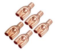 sourcing map T Y Type Cuivre Raccord Soudage Joint Split Union Intersection 8mm ou 5/16 ID pour Eau Tuyau Plomberie, HVAC, Réfrigération Système, Paquet de 5