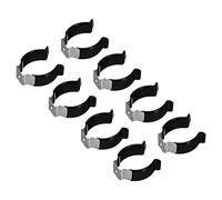 sourcing map T10 U Clips Support Console pour LED Lumière Ampoule Montage Console Support Inox Acier Fluorescent Tube Support Tuyau Pinces, Noir Paquet de 8