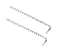 sourcing map T30 Inviolable Torx étoile Clé à Embout L-Forme 6.3 pouce Long Bras CR-V Acier 2 Pcs
