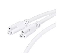 sourcing map T5 T8 LED Tube Connecteur Câble 50CM Mâle à Mâle Double Extrémité Extension Cordon pour LED Integré Lumière Tube Paquet de 2