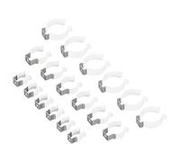 sourcing map T5 T8 T12 U Clips Support Console pour LED Lumière Ampoule Montage Console Support Inox Acier Fluorescent Tube Support Tuyau Pinces, Blanc Paquet de 18