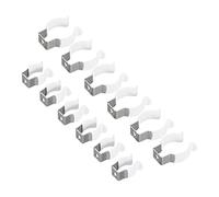 sourcing map T5 T8 U Clips Support Console pour LED Lumière Ampoule Montage Console Support Inox Acier Fluorescent Tube Support Tuyau Pinces, Blanc Paquet de 12
