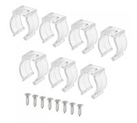 sourcing map T5 U Clips Support Console Fluorescent Tube Lumière Fixture Plastique Tuyau Pinces avec Vis pour LED Ampoules Plafonnier Lampe Coffret de 30