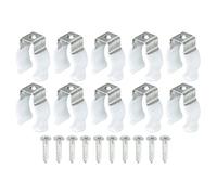 sourcing map T5 U Clips Support Support pour LED Lumière Ampoule Montage Support Support Inox Acier Fluorescent Tube Support avec Vis Paquet de 10