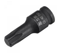 sourcing map T50 Impact Torx Embout Douille 1/4" Carré Empreinte 35mm Longueur CR-MO Dimensions métriques