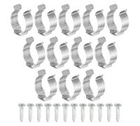 sourcing map T8 Clips Support Cintre Fluorescent Tube Lumière Fixture Support U Type Pinces avec Vis pour LED Ampoules Plafond Lampe, Inox Acier Paquet de 12