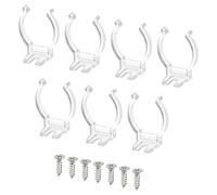sourcing map T8 U Clips Support Console Fluorescent Tube Lumière Fixture | de 10, Plastique Tuyau Terminal Pinces Base Vis LED Ampoules Plafonnier Lampe Coffret