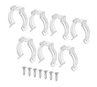 sourcing map T8 U Clips Support Console Fluorescent Tube Lumière Fixture Plastique Tuyau Pinces avec Vis pour LED Ampoules Plafonnier Lampe Coffret de 10