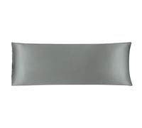 sourcing map Taie de Traversin Housse de Traversin Taie d'Oreiller Corps en Satin Soyeux pour Cheveux Peau Résistant au lavage Gris 51x138cm