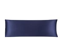 sourcing map Taie de Traversin Housse de Traversin Taie d'Oreiller Corps en Satin Soyeux pour Cheveux Peau Résistant au lavage Marine 51x152cm