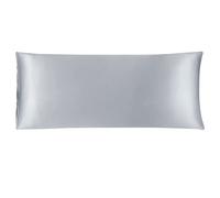 sourcing map Taie de Traversin Housse de Traversin Taie d'oreiller Corps en Satin Soyeux pour Cheveux Peau Résistant au Lavage Argent 51x122cm