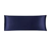 sourcing map Taie de Traversin Housse de Traversin Taie d'Oreiller Corps en Satin Soyeux pour Cheveux Peau Résistant au lavage Marine 51x138cm