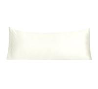 sourcing map Taie de Traversin Housse de Traversin Taie d'oreiller Doux Soyeux en Satin Corps Longue pour Peau Visage Cheveux 50 x 137cm Ivoire 50 x 137cm