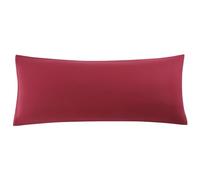 sourcing map Taie de Traversin Housse de Traversin Taie d'oreiller en Microfibre Douce Tissage pour Polyester 90g/m2 Fermeture éclair Vin 51x140cm