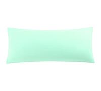 sourcing map Taie de Traversin Housse de Traversin Taie d'oreiller en Microfibre Douce Tissage pour Polyester 90g/m2 Fermeture éclair Bleu Spa 51x140cm
